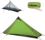 Ultralight Tent 3-Season Backpacking Tent 1 Person Camping Tent, Outdoor Lightweight LanShan Camping Tent Shelter for Camping, Trekking, Kayaking, Climbing, Hiking, 1 Person/Green