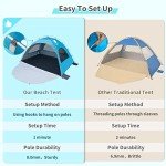 Night Cat Portable Beach Tent for 2-4 People