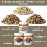 Nutristore Freeze Dried Beef Dices | Pre-Cooked Meat for Backpacking, Camping, Meal Prep | Long Term Survival Emergency Food Supply | 25 Year Shelf Life | Bulk #10 Can | Made in USA (Variety 3-Pack)