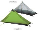 Ultralight Tent 3-Season Backpacking Tent 1 Person Camping Tent, Outdoor Lightweight LanShan Camping Tent Shelter for Camping, Trekking, Kayaking, Climbing, Hiking, 1 Person/Green