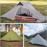 Ultralight Tent 3-Season Backpacking Tent 1 Person Camping Tent, Outdoor Lightweight LanShan Camping Tent Shelter for Camping, Trekking, Kayaking, Climbing, Hiking, 1 Person/Green