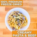 Nutristore Freeze-Dried Creamy Pasta and Beef | Emergency Survival Bulk Food Storage Meal | Perfect for Everyday Quick Meals and Long-Term Storage | 25 Year Shelf Life | USDA Inspected (1-Pack)