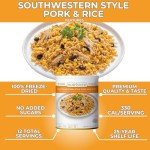 Nutristore Freeze-Dried Southwestern Style Pork and Rice | Emergency Survival Bulk Food Storage Meal | Perfect for Everyday Meals and Long-Term Storage | 25 Year Shelf Life | USDA Inspected (1-Pack)
