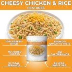 Nutristore Freeze-Dried Cheesy Chicken and Rice | Emergency Survival Bulk Food Storage Meal | Perfect for Everyday Quick Meals and Long-Term Storage | 25 Year Shelf Life | USDA Inspected (1-Pack)