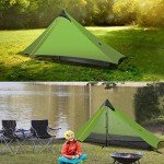 Ultralight Tent 3-Season Backpacking Tent 1 Person Camping Tent, Outdoor Lightweight LanShan Camping Tent Shelter for Camping, Trekking, Kayaking, Climbing, Hiking, 1 Person/Green