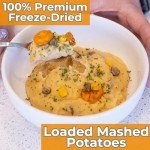 Nutristore Freeze-Dried Loaded Mashed Potatoes | Emergency Survival Bulk Food Storage Meal | Perfect for Everyday Quick Meals and Long-Term Storage | 25 Year Shelf Life | USDA Inspected (1-Pack)