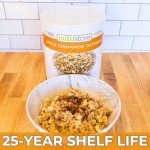 Nutristore Freeze-Dried Apple Cinnamon Oatmeal | Emergency Survival Bulk Food Storage Meal | Perfect for Everyday Quick Meals or Long-Term Storage | 25 Year Shelf Life | USDA Inspected (1-Pack)
