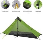 Ultralight Tent 3-Season Backpacking Tent 1 Person Camping Tent, Outdoor Lightweight LanShan Camping Tent Shelter for Camping, Trekking, Kayaking, Climbing, Hiking, 1 Person/Green