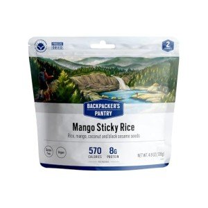 Backpacker's Pantry Mango Sticky Rice - Freeze Dried Backpacking & Camping Food - Emergency Food - 8 Grams of Protein, Vegan, Gluten-Free - 1 Count