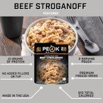 Peak Refuel Beef Stroganoff | Freeze Dried Backpacking and Camping Food | Amazing Taste | High Protein | Real Meat | Quick Prep Meals