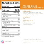 Nutristore Freeze-Dried Apple Cinnamon Oatmeal | Emergency Survival Bulk Food Storage Meal | Perfect for Everyday Quick Meals or Long-Term Storage | 25 Year Shelf Life | USDA Inspected (1-Pack)