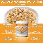Nutristore Freeze-Dried Loaded Mashed Potatoes | Emergency Survival Bulk Food Storage Meal | Perfect for Everyday Quick Meals and Long-Term Storage | 25 Year Shelf Life | USDA Inspected (1-Pack)