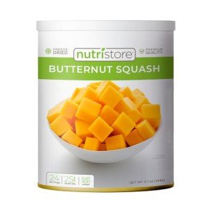 Nutristore Freeze Dried Butternut Squash | Vegetables for Healthy Snack or Long Term Storage | Emergency Survival Canned Food Supply | Bulk #10 Can Veggies | 25 Year Shelf Life | 24 Servings