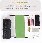 Ultralight Tent 3-Season Backpacking Tent 1 Person Camping Tent, Outdoor Lightweight LanShan Camping Tent Shelter for Camping, Trekking, Kayaking, Climbing, Hiking, 1 Person/Green