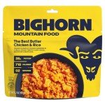 BIGHORN Mountain Food The Best Butter Chicken and Rice - premium freeze dried meals for backpacking food - dehydrated camping food for backpacking meals - ideal camping meals just add water - great taste - 2 servings