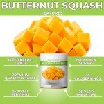 Nutristore Freeze Dried Butternut Squash | Vegetables for Healthy Snack or Long Term Storage | Emergency Survival Canned Food Supply | Bulk #10 Can Veggies | 25 Year Shelf Life | 24 Servings
