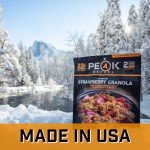 'Peak Refuel Strawberry Granola | Premium Freeze Dried Camping Food | Backpacking & Hiking MRE Meals | Just Add Water | 100% Real Fruit | 23g of Protein | 2 Servings | Ideal MRE Survival Meal (2-Pack)