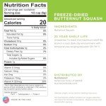 Nutristore Freeze Dried Butternut Squash | Vegetables for Healthy Snack or Long Term Storage | Emergency Survival Canned Food Supply | Bulk #10 Can Veggies | 25 Year Shelf Life | 24 Servings