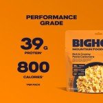 BIGHORN Mountain Food Rich & Creamy Pasta Carbonara - premium freeze dried meals for backpacking food - dehydrated camping food for backpacking meals - ideal camping meals just add water - great taste - 2 servings