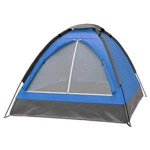 2 Person Tent – Rain Fly & Carrying Bag – Lightweight Dome Tents for Kids or Adults – Camping, Backpacking, and Hiking Gear by Wakeman Outdoors (Blue)