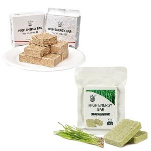 Emergency Food Ration Bars, Survival Tabs Supply for Outdoor Camping Emergency Snowstorm Earthquake Disaster Preparedness Kit with 20 years Long Self Life, Original Flavor 250g & Crops Flavor 120g