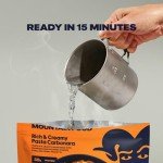 BIGHORN Mountain Food Rich & Creamy Pasta Carbonara - premium freeze dried meals for backpacking food - dehydrated camping food for backpacking meals - ideal camping meals just add water - great taste - 2 servings