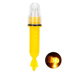 Safety Beacon Light, Boat Flares Kayak Navigation Lights Emergency Flares Warning Flashing Bar Electronic Visual Distress Signal Bait Lure Lamp for Paddles Pontoon Kayaking Marine Pontoon Ship(yellow)