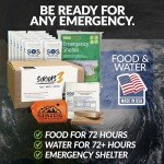 The Sirius 3 Survival Kit & Emergency Preparedness – Food, Water & Shelter for 72 Hours - 5 Year Shelf Life