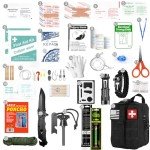 Survival Kits, 174Pcs Survival Gear First Aid Kit IFAK with Molle System Essential Camping Gear Emergency Medical Supplies for Car Fishing Hunting Outdoor Adventure