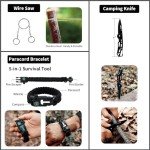 RHINO RESCUE Small First Aid Kit with Survival Tools, HSA/FSA Eligible, Emergency Care Bag for Car Camping Backpacking Hiking Hunting Black