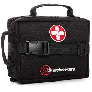 Surviveware 119 Pcs Comprehensive Premium Survival First Aid Kit - Medical Emergency Kit for Travel Camping Gear, Home Essentials & Outdoor Emergencies - HSA & FSA Eligible Survival Kit