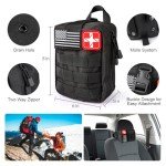 Survival Kit,222 PCS Emergency Survival Gear First Aid Kit with Molle System Compatible Bag Outdoor Camping Gear Emergency Kit for Hunting,Hiking,Fishing, Gifts for Men Women