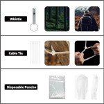 RHINO RESCUE Small First Aid Kit with Survival Tools, HSA/FSA Eligible, Emergency Care Bag for Car Camping Backpacking Hiking Hunting Black