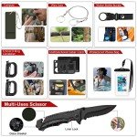 Survival Kit,222 PCS Emergency Survival Gear First Aid Kit with Molle System Compatible Bag Outdoor Camping Gear Emergency Kit for Hunting,Hiking,Fishing, Gifts for Men Women