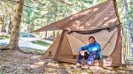 OneTigris Backwoods Bungalow Ultralight Bushcraft Shelter 2.0, Backpacking Tent with Canopy 2 Person Waterproof Ripstop
