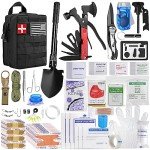 Survival Kit, 200 in 1, Gifts for Men Women Teenagers, Upgraded Survival First Aid Kit, Practical Tactical Gear Camping Tool Emergency Medical Supplies for Camping Hiking Fishing Home Office