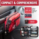 Surviveware 98 Pcs Comprehensive Premium Survival First Aid Kit - Medical Emergency Kit for Travel Camping Gear, Home Essentials & Outdoor Emergencies - HSA & FSA Eligible Survival Kit