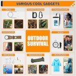 Survival Kit, Gifts for Men Women Teen Boys, 252 pcs Survival Gear and Equipment Mini First Aid Kit for Car Home, Emergency Kit with Molle System for Earthquake, Outdoor Adventure, Car Travel (Black)