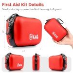 Emergency Kit 120 Piece Travel Car Survival Gear First Aid Kit,Waterproof Emergency Mini First Aid Kit,Portable Small First Aid Kit for Survival Car Travel Office Camping Sports Hiking (Red)