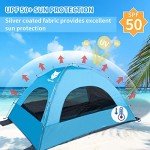 Night Cat Portable Beach Tent for 2-4 People