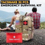 Ultimate Survival Kit 72 in 1, Emergency First Aid Kit for First Aid, Convenient Complete Survival Bag, Complete Lightweight First Aid Kit, Survival Military Camping Gear