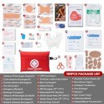 PTEROMY 150 Piece Mini First Aid Kit, Portable Small Emergency Kits Compact 1st Aid Kit for Car, Travel, Home, Camping, Outdoor, Hiking
