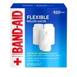 Band-Aid Brand of First Aid Products Flexible Rolled Gauze Dressing for Minor Wound Care, Soft Padding and Instant Absorption, 3 Inches by 2.1 Yards, Value Pack 5 ct