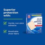 Rite Aid Sheer Adhesive Bandages with Sterile Non Stick Pad, 3" x 4" - 20 Count | Wound Care/First Aid Supplies | Bandage Wrap | Medical Tape for Skin Bandages