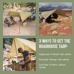 Slumberjack Roadhouse Tarp, Hunting Camping & Overland Shelter, Khaki