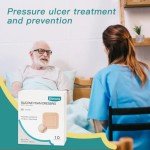 Dimora Silicone Foam Dressing with Border Adhesive 4"x4" Wound Dressing First Aid Bandage for Wound Care 10 Pack FSA/HSA Approved