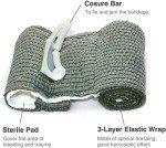 RISEN Israeli Bandage Vacuum Sterile Compression Bandages for First Aid Emergency Battle Wound Dressing Self-Rescue, 4 Inch, 1 Pack