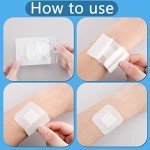 60 Pcs Bordered Gauze Adhesive Island Dressing Wound Dressing Waterproof Gauze with Pad Breathable Bandage Individually Packed Pouches Tapes for Blister Wound Care (1.7 x 1.7 Inch)
