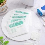 60 Pcs Bordered Gauze Adhesive Island Dressing Wound Dressing Waterproof Gauze with Pad Breathable Bandage Individually Packed Pouches Tapes for Blister Wound Care (1.7 x 1.7 Inch)