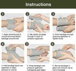 RISEN Israeli Bandage Vacuum Sterile Compression Bandages for First Aid Emergency Battle Wound Dressing Self-Rescue, 4 Inch, 1 Pack